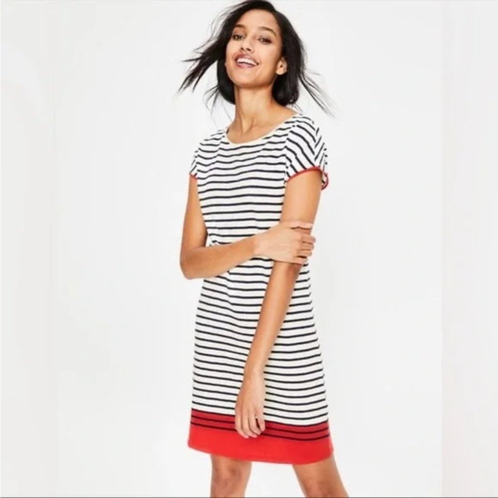 Boden Paulina Striped Jersey Shift Dress